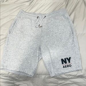 Aeropostale Gray Athletic Shorts with Elastic Waistband